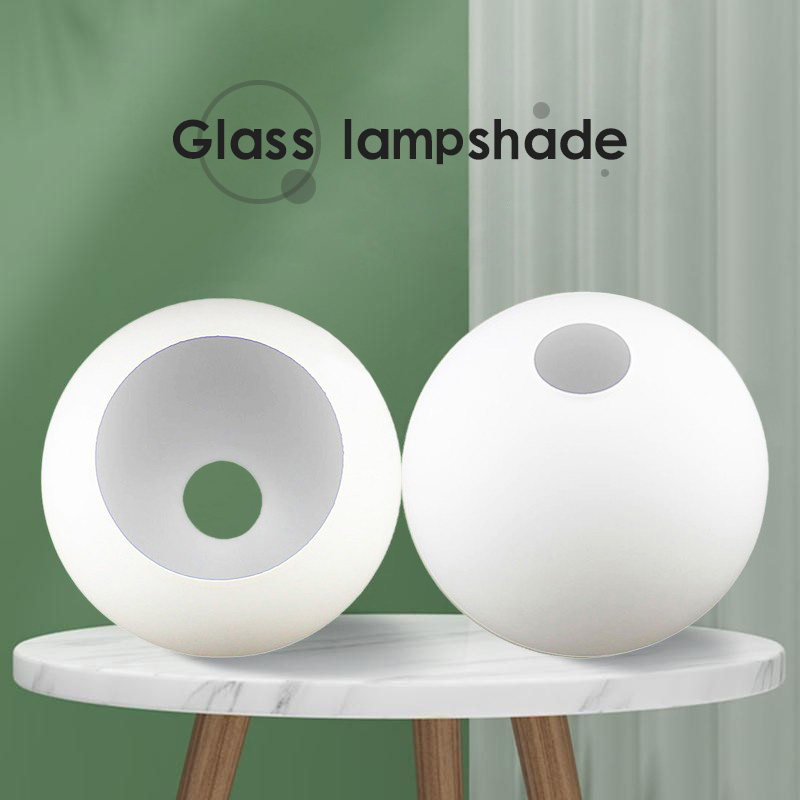 Geometric Lamp Shade - D4cm D3cm เปิดลูกโลกสีขาวโคมไฟแก้ว E27 E14 Milky