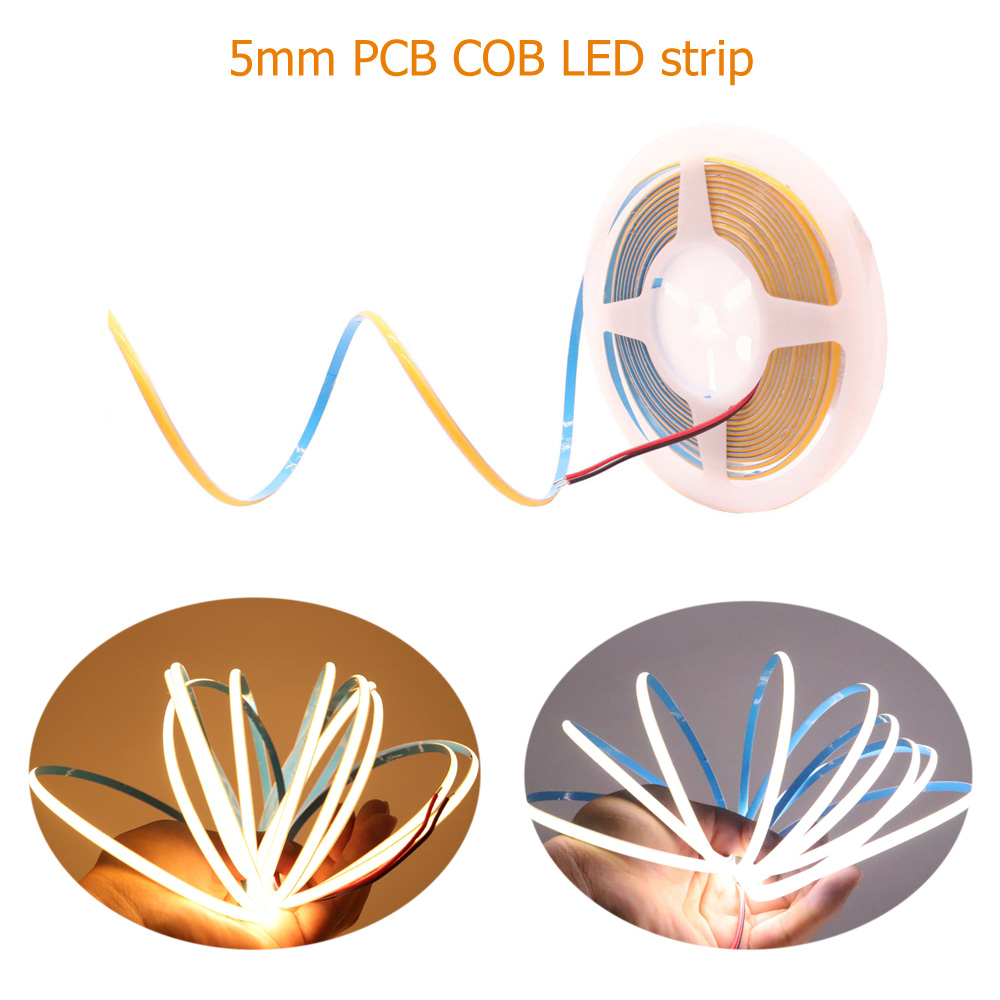 Lighting Decor And More - 5มม.COB LED Strip 384LEDs/M Super Thin