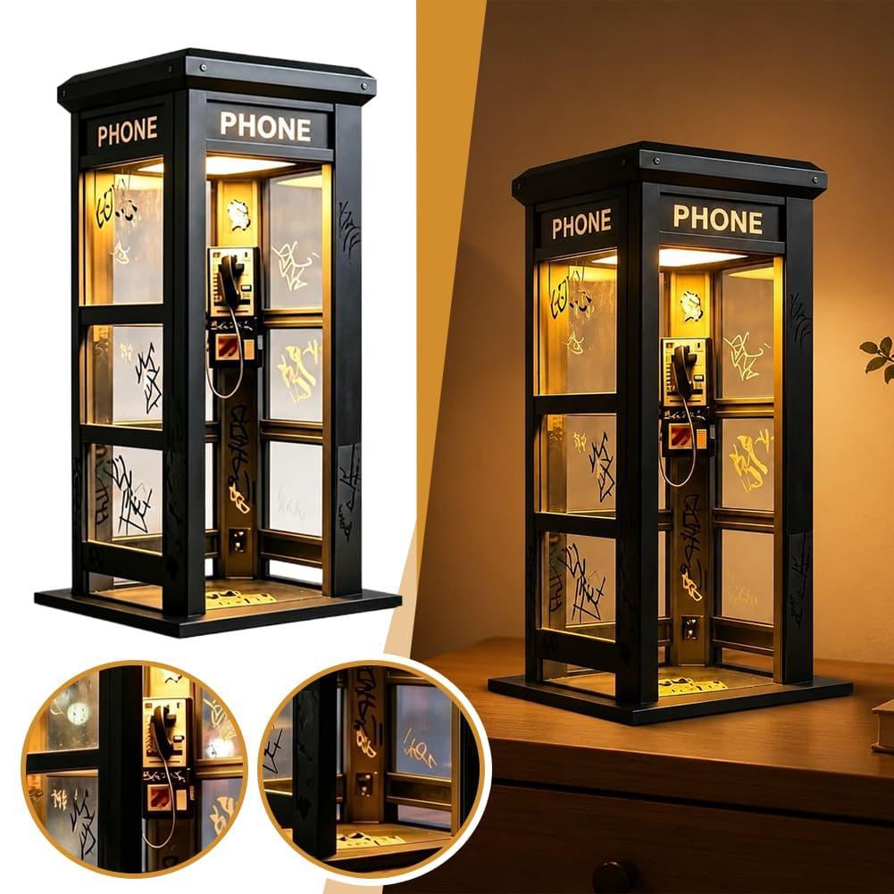 Lighting Decoration For Home - โคมไฟตั้งโต๊ะรูปตู้โทรศัพท์ลอนดอนสไตล์วินเทจ ไฟกลางคืนรูปตู้โทรศัพท์ย้อนยุค ของตกแต่งโต๊ะทำงาน ของประดับตกแต่งบ้าน ของขวัญ