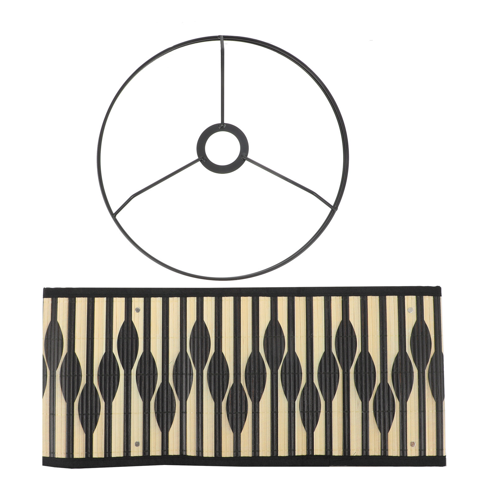 Geometric Lamp Shade - โคมไฟลายเรขาคณิตทำจากงานฝีมือไม้ไผ่สุดประณีต โคมไฟตกแต่งบ้านดีไซน์ทันสมัย ใช้เปลี่ยนแทนโคมไฟเดิม สร้างบรรยากาศอบอุ่น