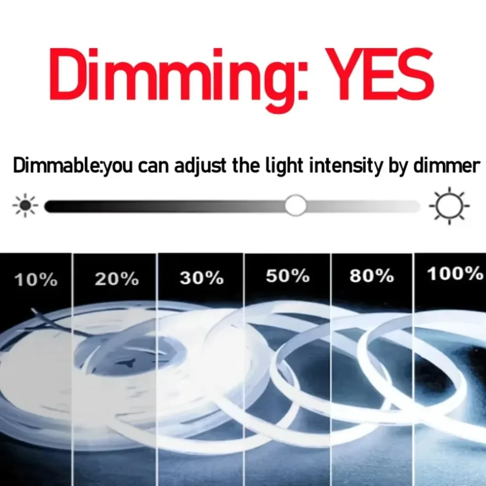 ไฟเส้น LED COB ขนาด 8 มม. DC12 - Lighting Decor And More บทวิจารณ์และราคา