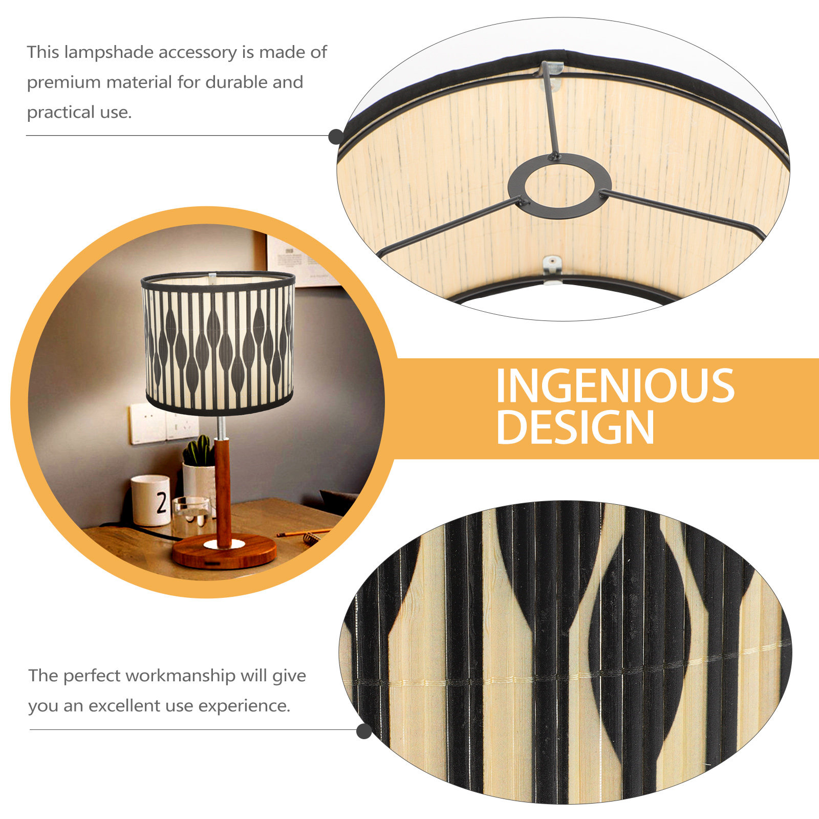 โคมไฟไม้ไผ่ทรงเรขาคณิต อุปกรณ์ - Geometric Lamp Shade บทวิจารณ์และราคา