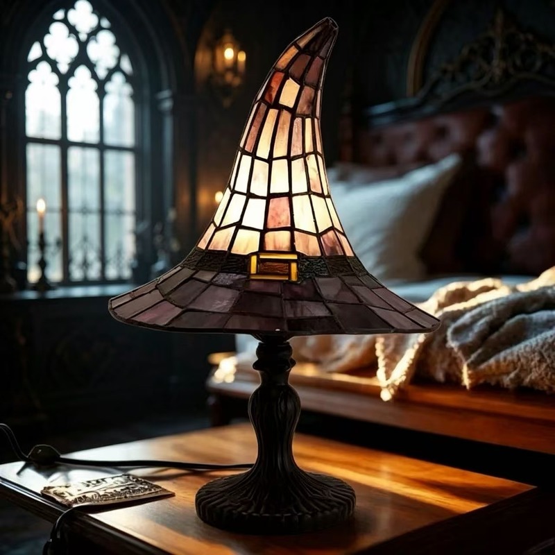 โคมไฟตั้งโต๊ะรูปหมวกแม่มดทำมือ - Lighting Home Decor Items บทวิจารณ์และราคา