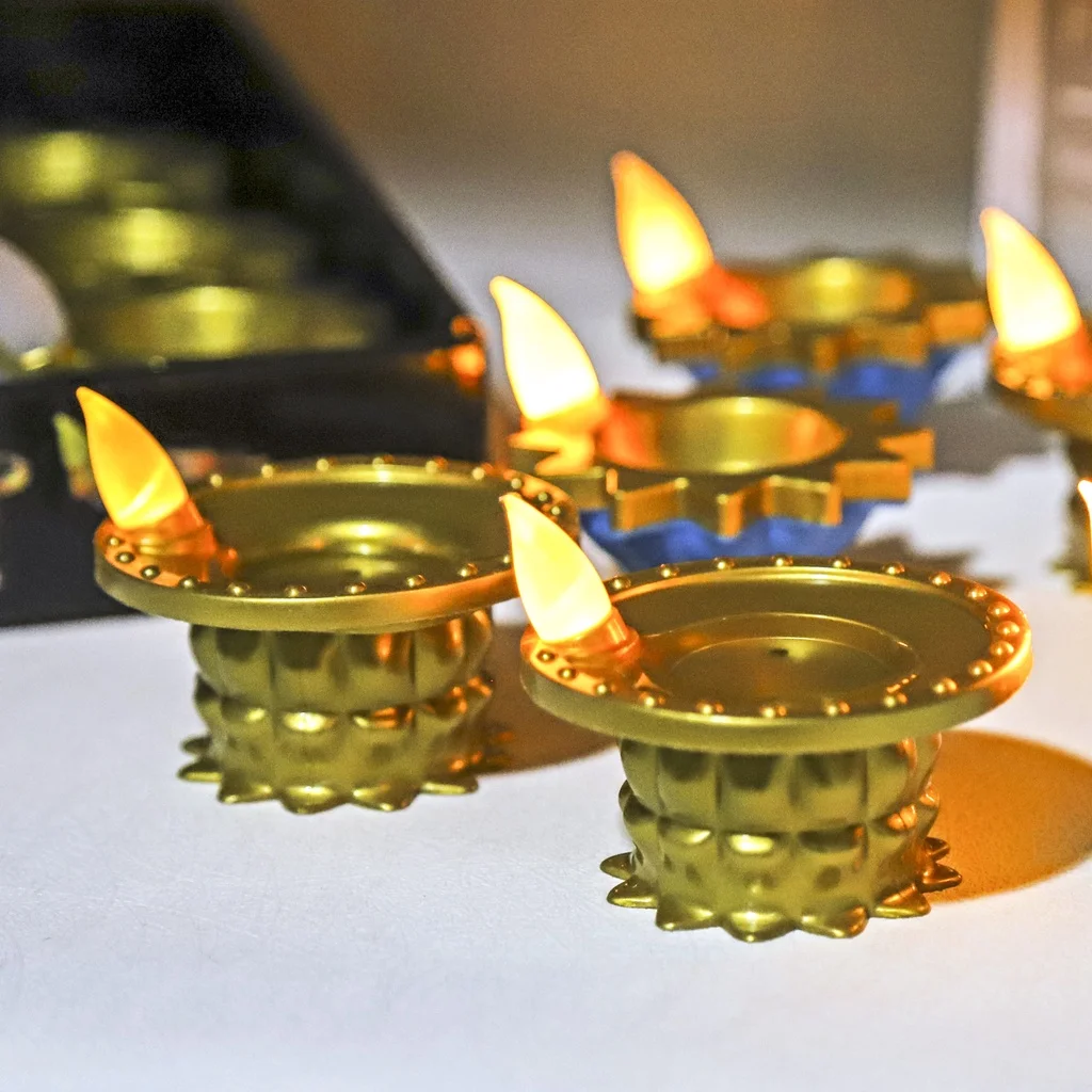 โคมไฟเทียนไข LED Diwali จำลองเ - Lighting Decoration For Diwali บทวิจารณ์และราคา