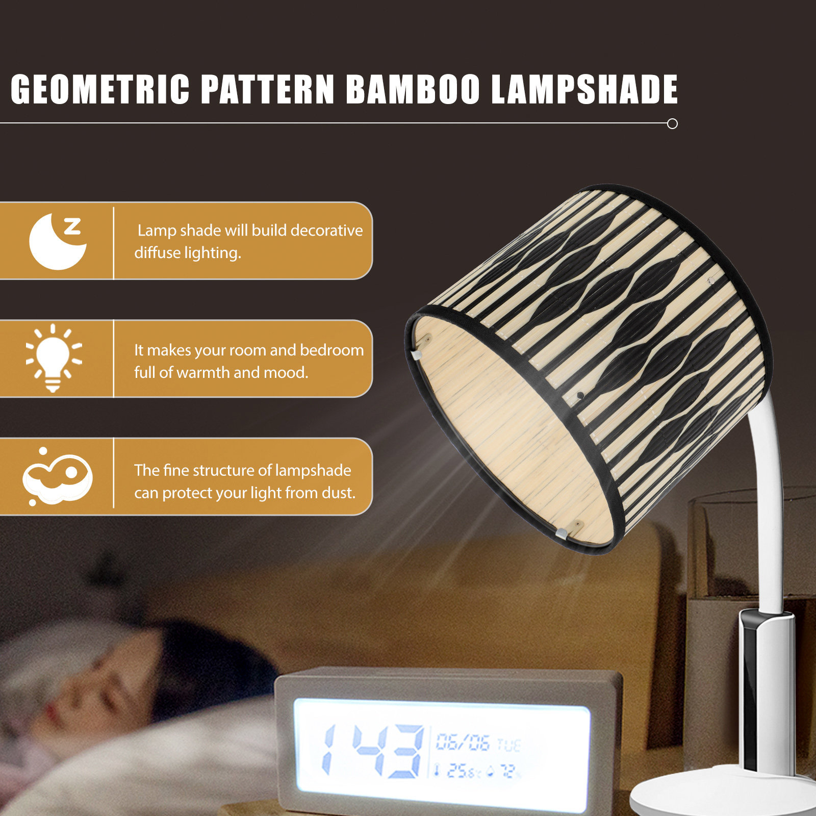 โคมไฟลายเรขาคณิตทำจากงานฝีมือไ - Geometric Lamp Shade บทวิจารณ์และราคา