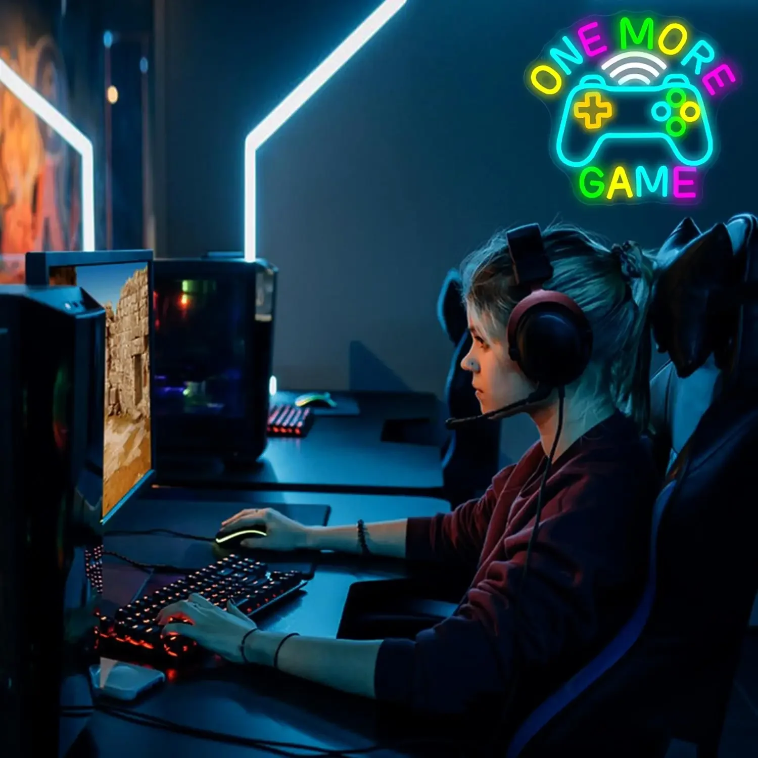 ป้ายไฟนีออน One More Game รูปค - Lighting Decor And More บทวิจารณ์และราคา