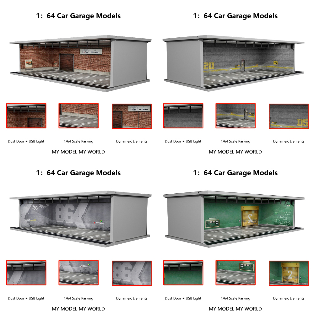 โมเดลโรงจอดรถจำลองขนาด 1/64 พร - Lighting Decor And More บทวิจารณ์และราคา